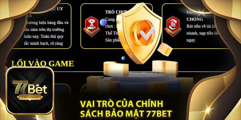 Chính Sách Bảo Mật 77Bet: Mới Nhất Và An Toàn Tuyệt Đối 1 Vai trò của chính sách bảo mật 77Bet